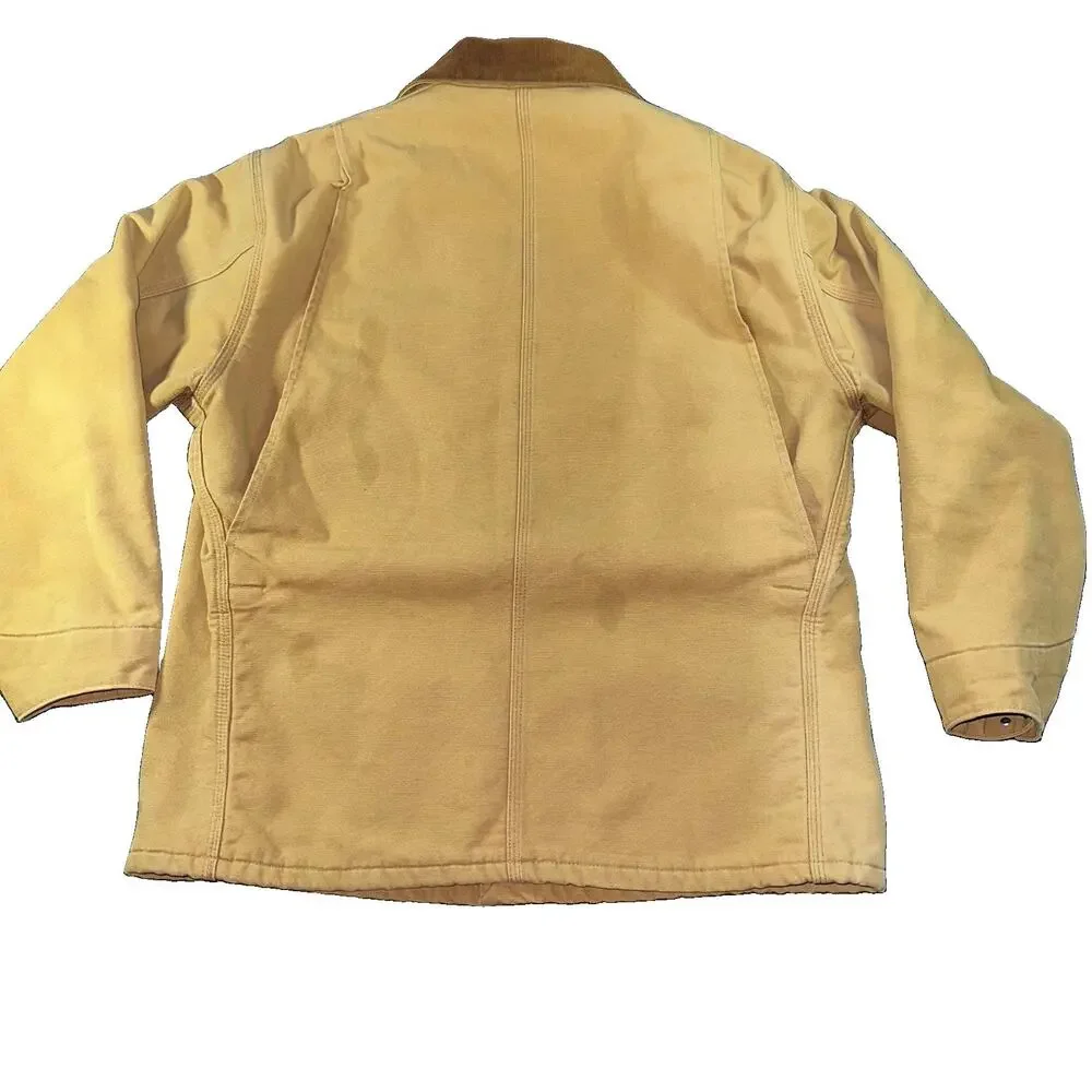 Vintage Carhartt Blanket Lined Duck Chore Coat Jacket Men's XL Brown 6BLJ C01